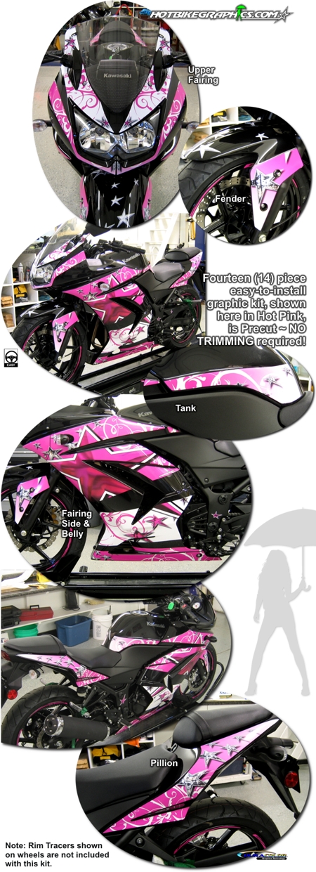 Kawasaki Ninja 250R Starswept Graphic Kit